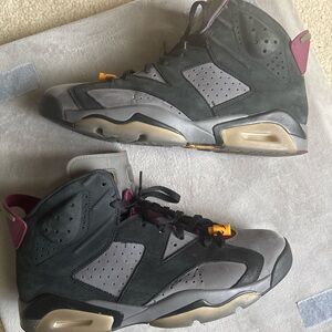 Jordan Sneakers in Black and Gray with Purple Accents